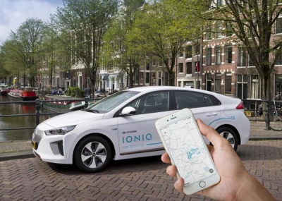 100 elektrische Hyundai’s IONIQ de weg op in Amsterdam voor uniek Car Sharing-project